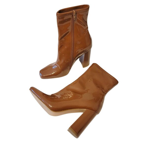 Steve Madden Shoes - Steve Madden Lynden Patent Leather Zip Ankle Boots